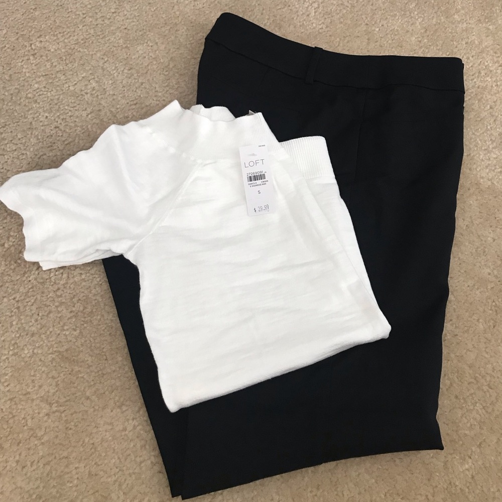 Lightweight sweater and black pants